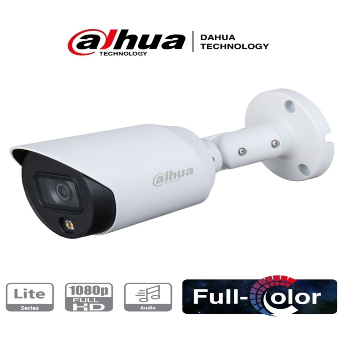 CAMARA HDCVI DAHUA 2MP FULL COLOR STARLIGHT 20M LED LENTE 2.8MM IP67