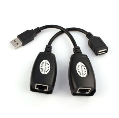 Extensión De Conector USB A LAN RJ-45, 50M. Set X2